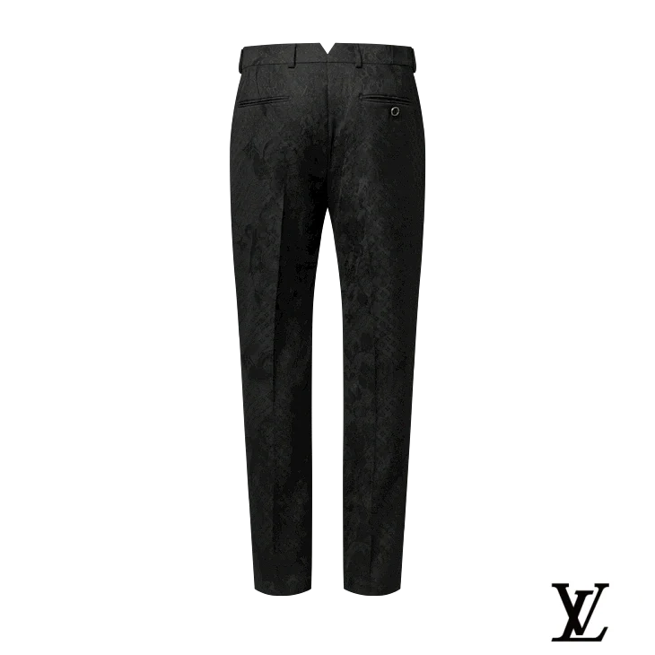 Louis Vuitton Black Monogram Jacquard Trousers