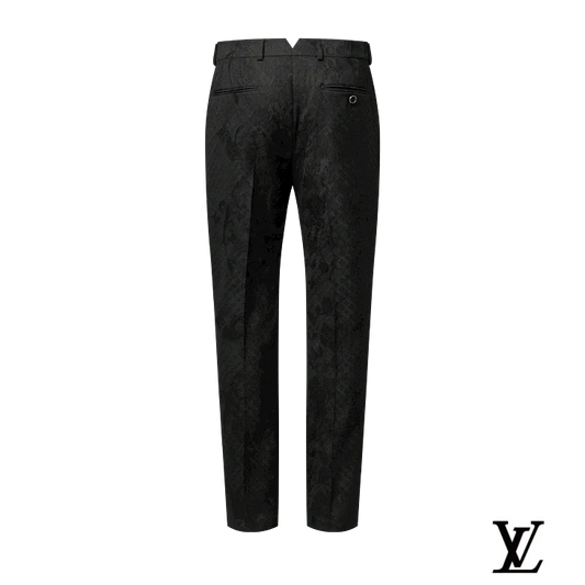 Louis Vuitton Black Monogram Jacquard Trousers