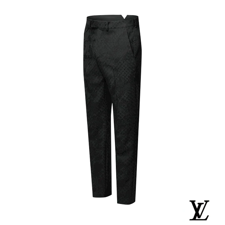 Louis Vuitton Black Monogram Jacquard Trousers