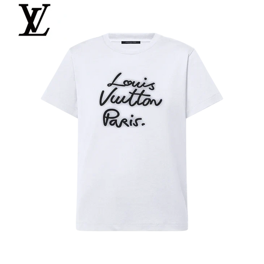 Louis Vuitton White Louis Vuitton Paris Signature T-Shirt