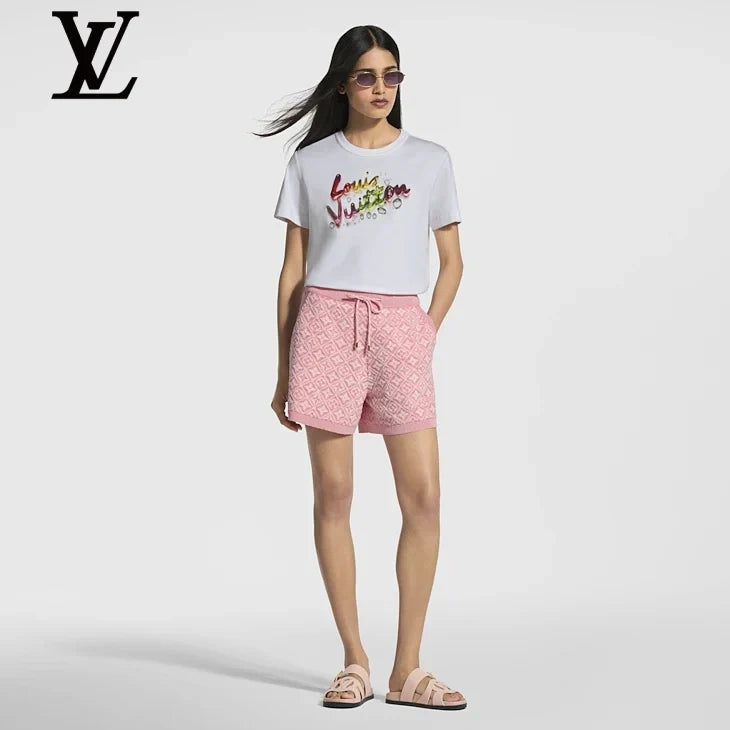 Louis Vuitton White Colorful Water Bubble Logo T-Shirt