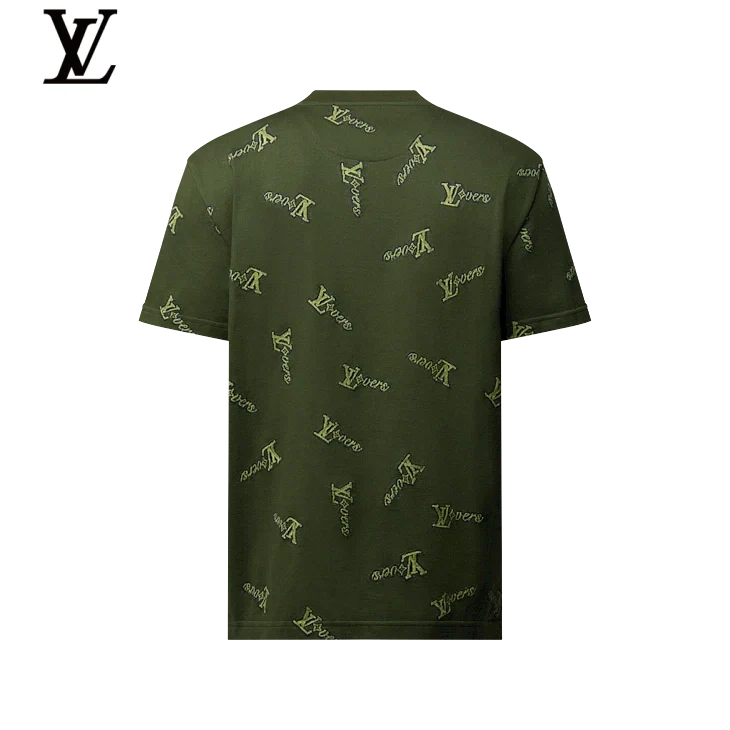 Louis Vuitton Green Allover Logo Short Sleeve T-Shirt