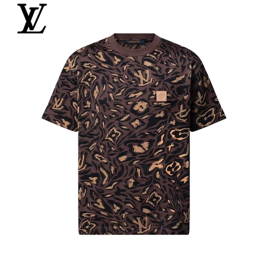 Louis Vuitton Brown Leopard Monogram Short Sleeve T-Shirt