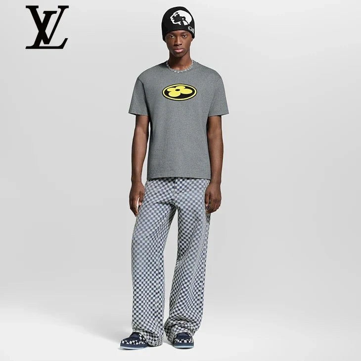 Louis Vuitton Grey Oval Flower Patch T-Shirt