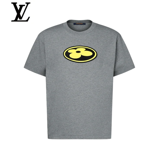 Louis Vuitton Grey Oval Flower Patch T-Shirt