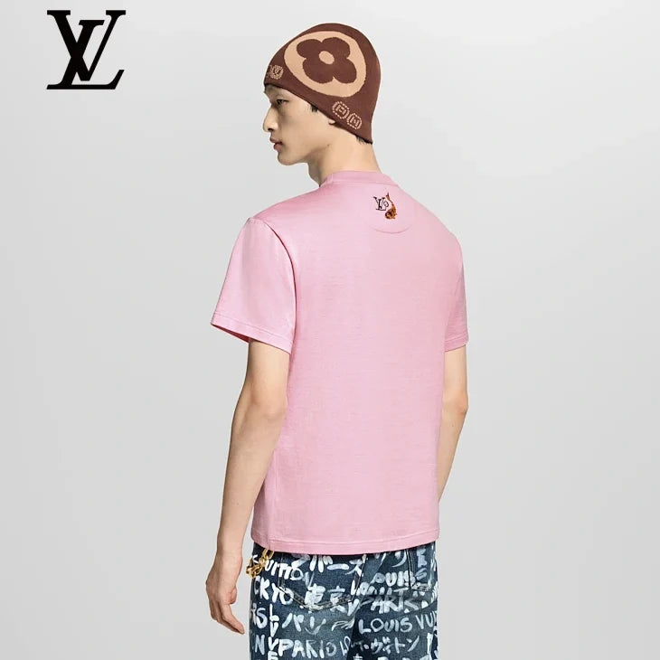 Louis Vuitton Pink Paris Bridge Print T-Shirt