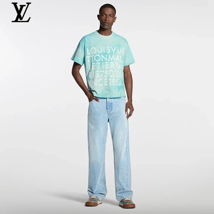 Louis Vuitton Tie-Dye Large Letter Print T-Shirt