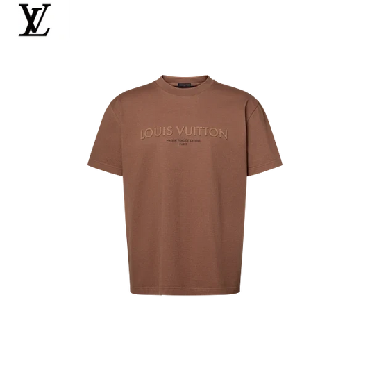 Louis Vuitton 3D Letter Embroidery Short-Sleeve T-Shirt